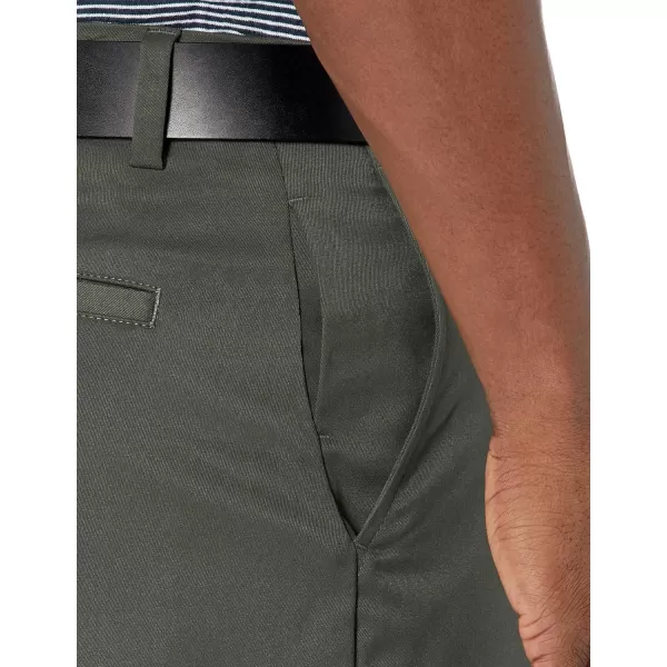 Amazon Essentials Mens ClassicFit Stretch Golf Short Available in Big amp TallRecycled Polyester Blend Olive