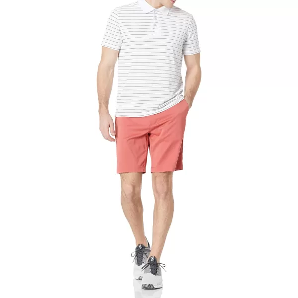 Amazon Essentials Mens ClassicFit Stretch Golf Short Available in Big amp TallRecycled Polyester Blend Washed Red