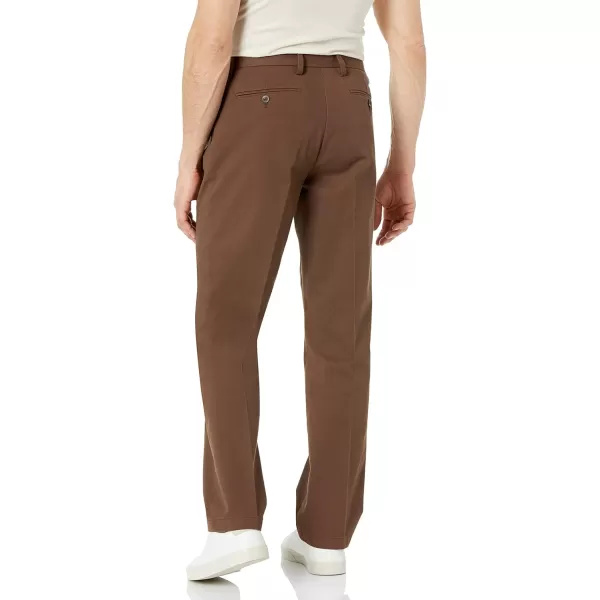 Amazon Essentials Mens ClassicFit WrinkleResistant Pleated Chino Pant Available in Big  TallBrown