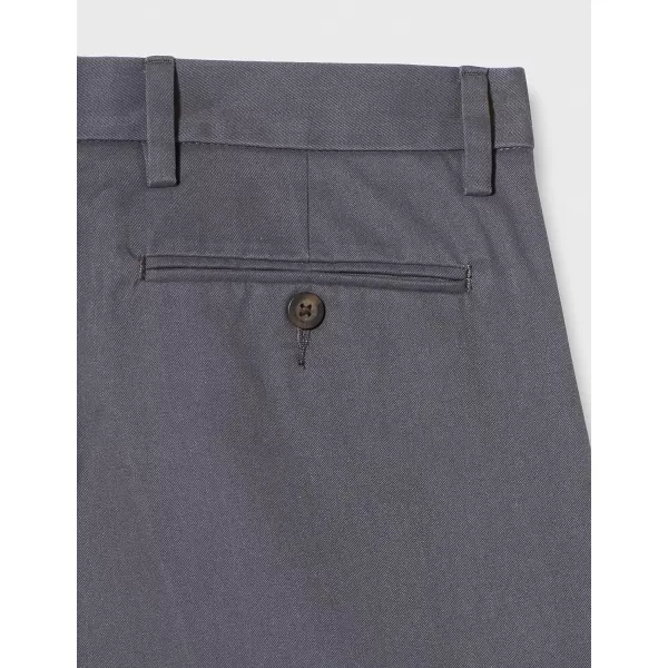 Amazon Essentials Mens ClassicFit WrinkleResistant Pleated Chino Pant Available in Big  TallGrey