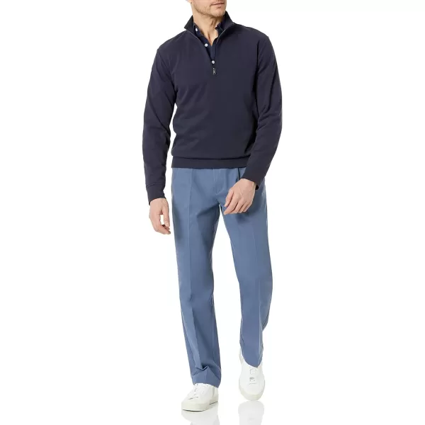 Amazon Essentials Mens ClassicFit WrinkleResistant Pleated Chino Pant Available in Big  TallIndigo