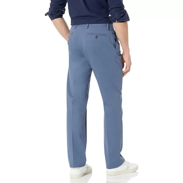 Amazon Essentials Mens ClassicFit WrinkleResistant Pleated Chino Pant Available in Big  TallIndigo