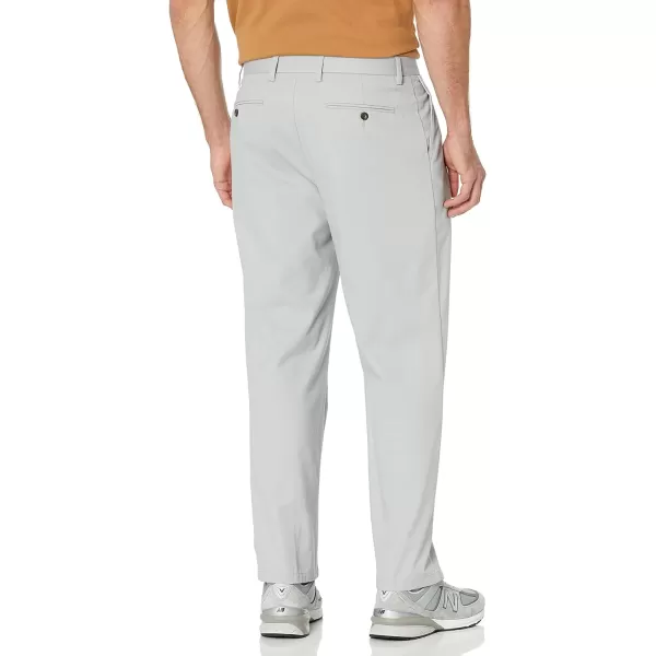 Amazon Essentials Mens ClassicFit WrinkleResistant Pleated Chino Pant Available in Big  TallLight Grey