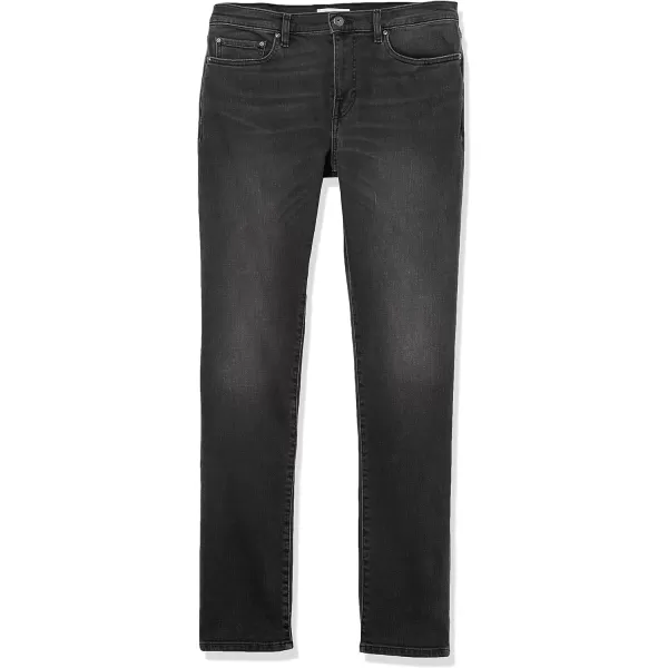 Amazon Essentials Mens Comfort Stretch SlimFit Jean Previously GoodthreadsBlack Sanded