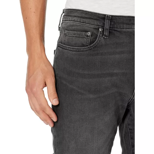 Amazon Essentials Mens Comfort Stretch SlimFit Jean Previously GoodthreadsBlack Sanded