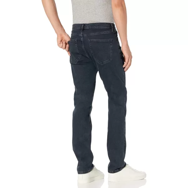 Amazon Essentials Mens Comfort Stretch Straight SlimFit Jean Previously GoodthreadsBlue Black Vintage