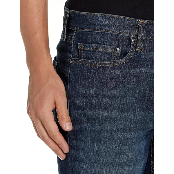 Amazon Essentials Mens Comfort Stretch Straight SlimFit Jean Previously GoodthreadsDark Blue Vintage