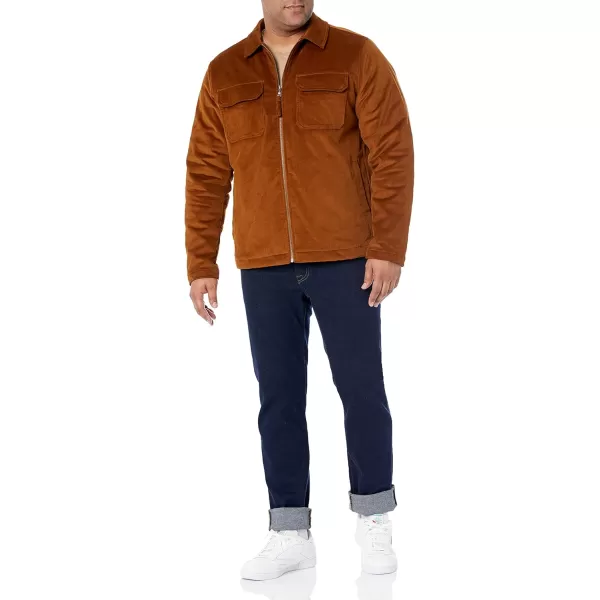 Amazon Essentials Mens Corduroy Work Jacket Available in Big amp TallDark Chestnut Brown