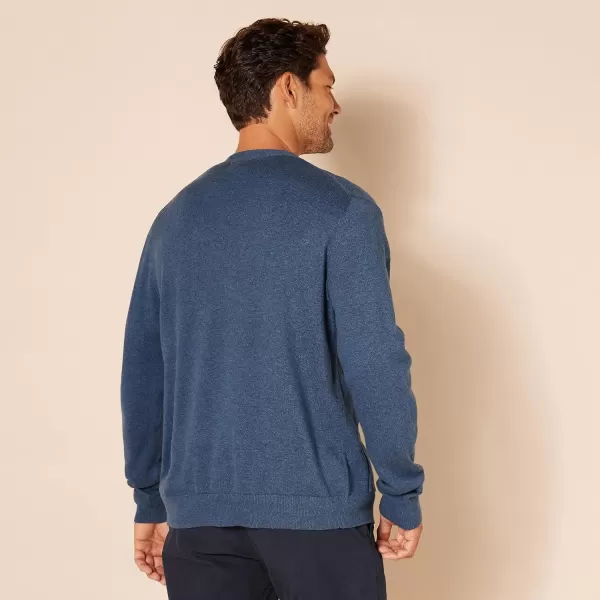Amazon Essentials Mens Cotton Cardigan SweaterBlue Heather