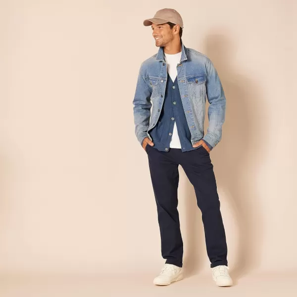 Amazon Essentials Mens Cotton Cardigan SweaterBlue Heather