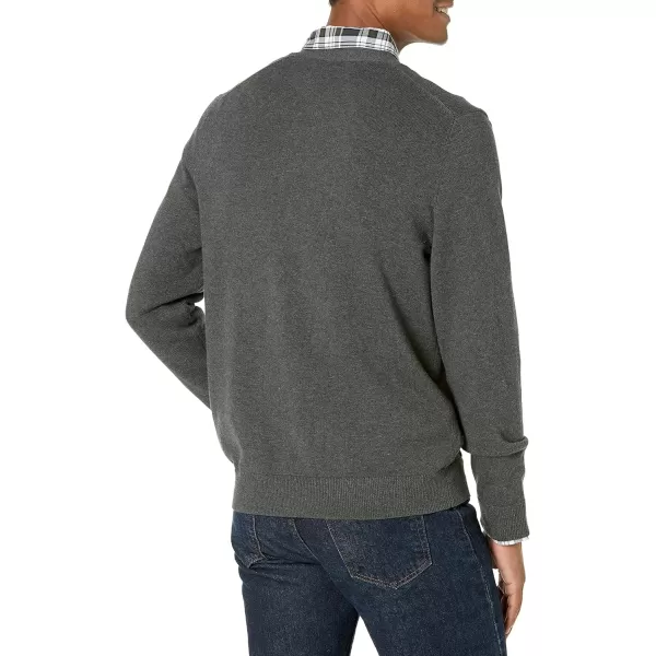 Amazon Essentials Mens Cotton Cardigan SweaterCharcoal Heather