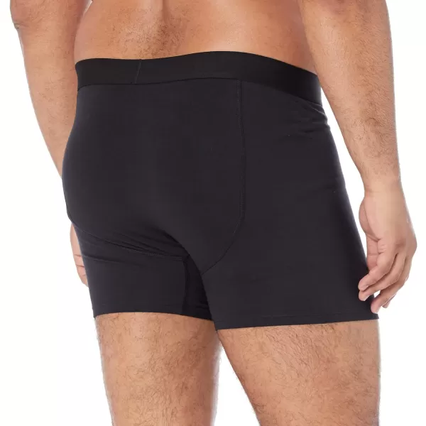 Amazon Essentials Mens Cotton Jersey Boxer Brief Available in Big amp Tall Pack of 5Black