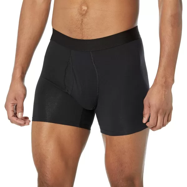 Amazon Essentials Mens Cotton Jersey Boxer Brief Available in Big amp Tall Pack of 5Black