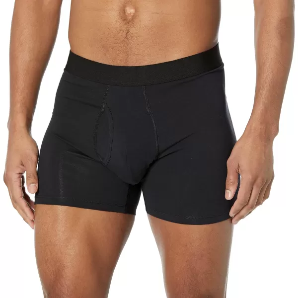 Amazon Essentials Mens Cotton Jersey Boxer Brief Available in Big amp Tall Pack of 5BlackGrey HeatherNavy