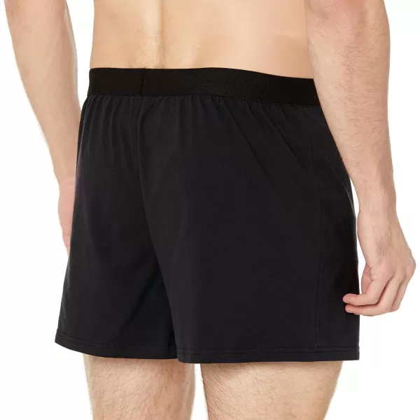 Amazon Essentials Mens Cotton Jersey Boxer Short Available in Big amp Tall Pack of 5Black