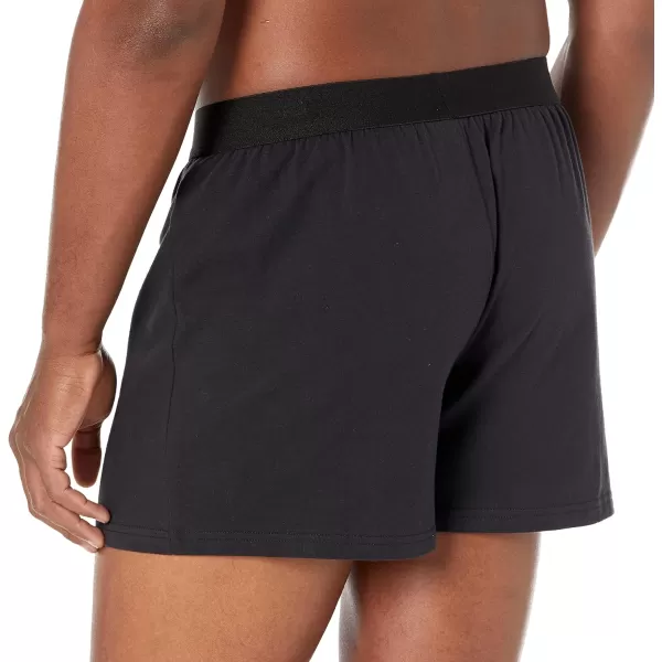 Amazon Essentials Mens Cotton Jersey Boxer Short Available in Big amp Tall Pack of 5Black