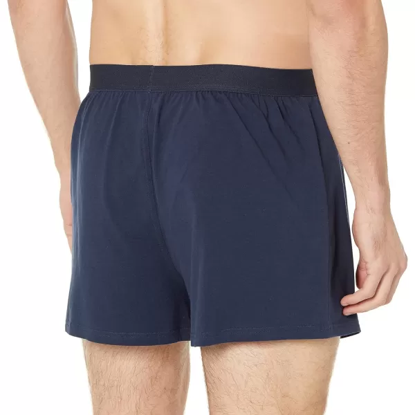 Amazon Essentials Mens Cotton Jersey Boxer Short Available in Big amp Tall Pack of 5BlackGrey HeatherNavy