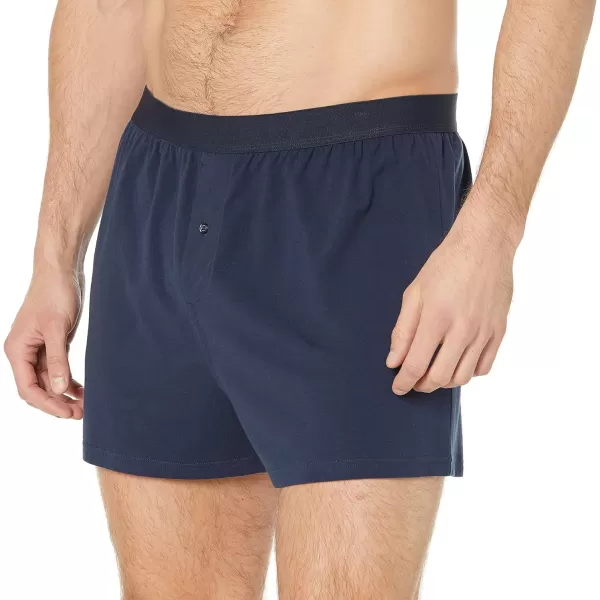 Amazon Essentials Mens Cotton Jersey Boxer Short Available in Big amp Tall Pack of 5BlackGrey HeatherNavy