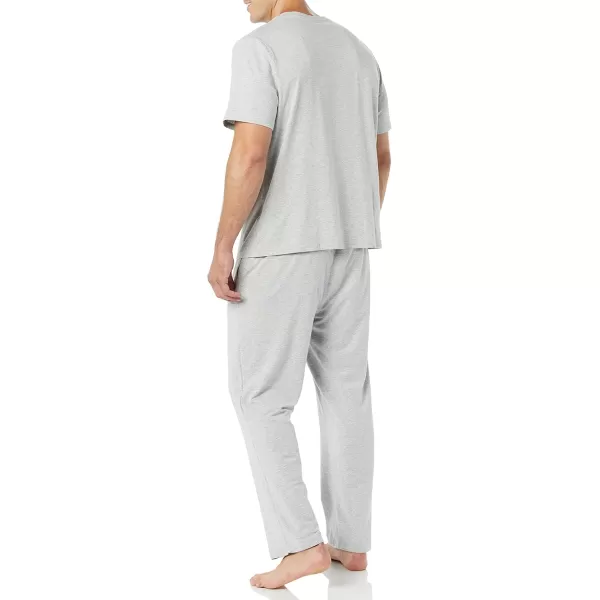 Amazon Essentials Mens Cotton Modal Pajama SetGrey Heather