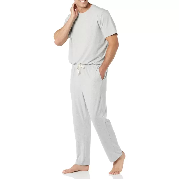 Amazon Essentials Mens Cotton Modal Pajama SetGrey Heather