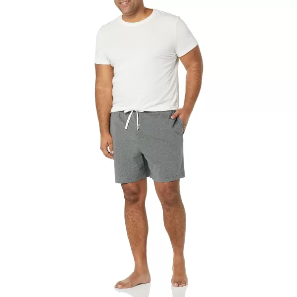 Amazon Essentials Mens Cotton Pajama Shorts Pack of 2BlackCharcoal Heather