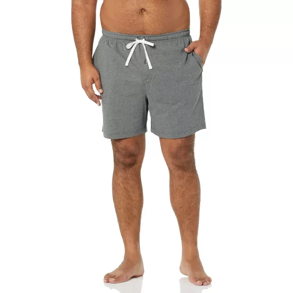 Amazon Essentials Mens Cotton Pajama Shorts Pack of 2BlackCharcoal Heather