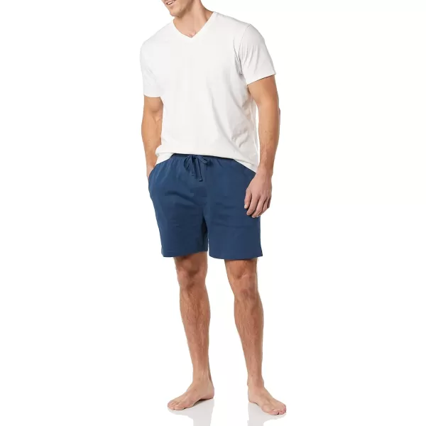 Amazon Essentials Mens Cotton Pajama Shorts Pack of 2Indigo