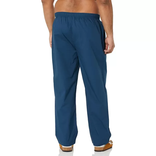 Amazon Essentials Mens Cotton Poplin FullLength Pajama Bottoms Pack of 2Blue Geo PrintIndigo