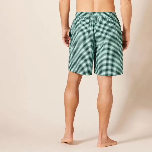 Amazon Essentials Mens Cotton Poplin Pajama Shorts Pack of 2CharcoalGingham