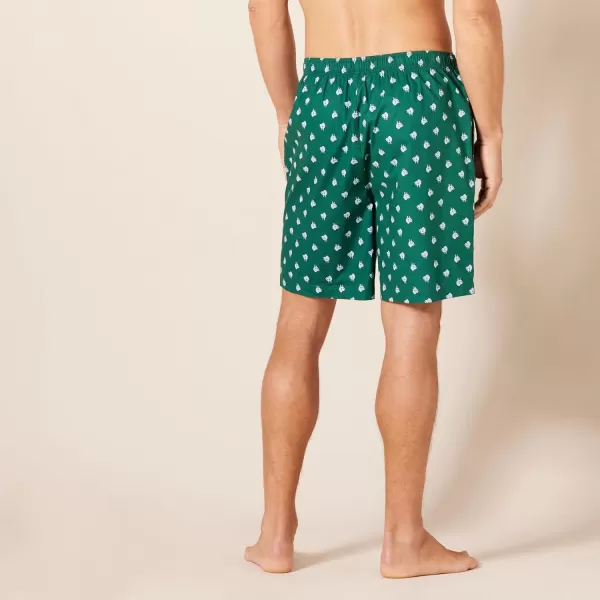 Amazon Essentials Mens Cotton Poplin Pajama Shorts Pack of 2IndigoWolf