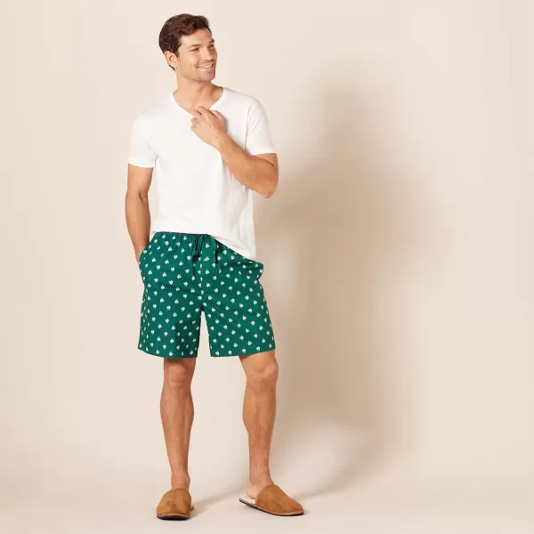 Amazon Essentials Mens Cotton Poplin Pajama Shorts Pack of 2IndigoWolf