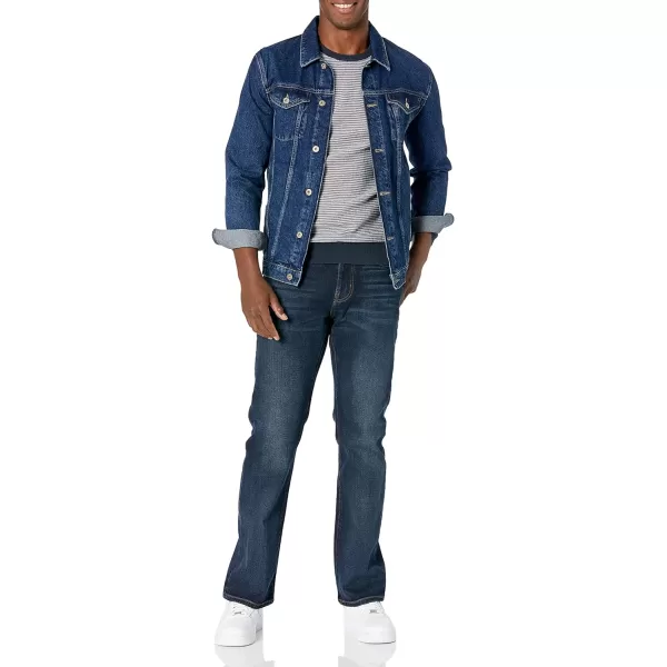 Amazon Essentials Mens Crewneck Sweater Available in Big amp TallNavy White Micro Stripe