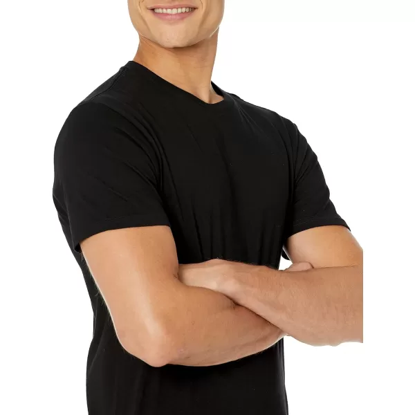 Amazon Essentials Mens Crewneck Undershirt Pack of 6Black