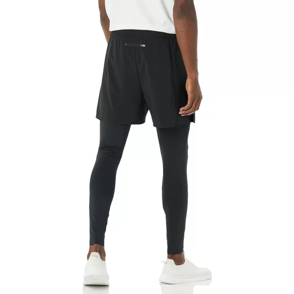 Amazon Essentials Mens Double Layered Woven Moisture Wicking Running Shorts28u201D Interior Inseam Black