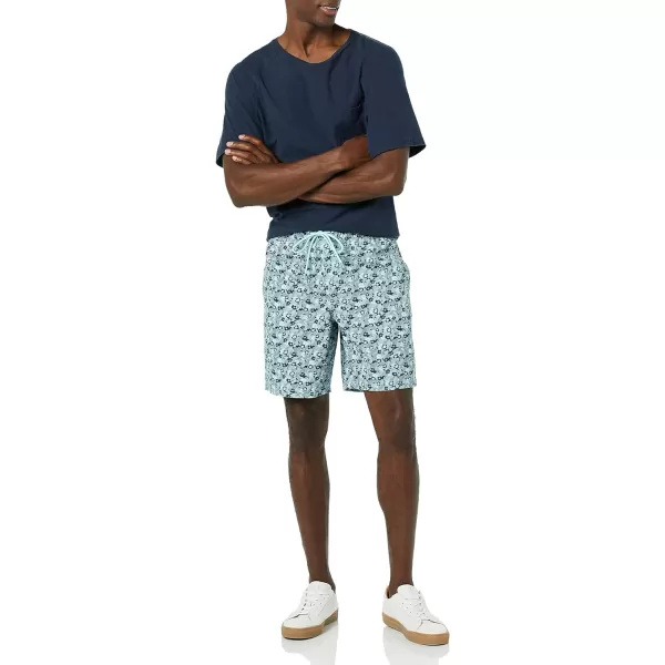 Amazon Essentials Mens Drawstring Walk Short Available in Plus SizeBlue Floral