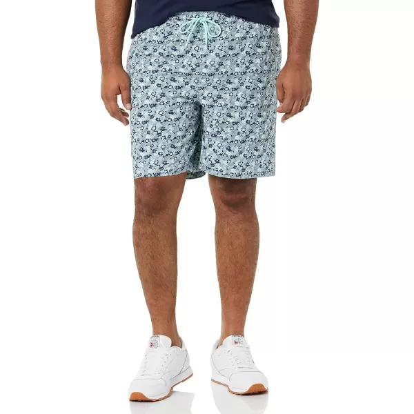 Amazon Essentials Mens Drawstring Walk Short Available in Plus SizeBlue Floral