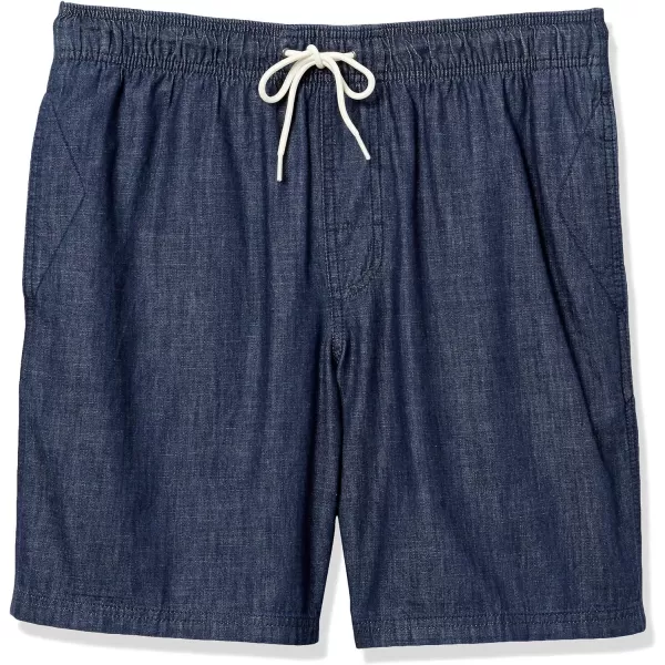 Amazon Essentials Mens Drawstring Walk Short Available in Plus SizeDark Wash Chambray