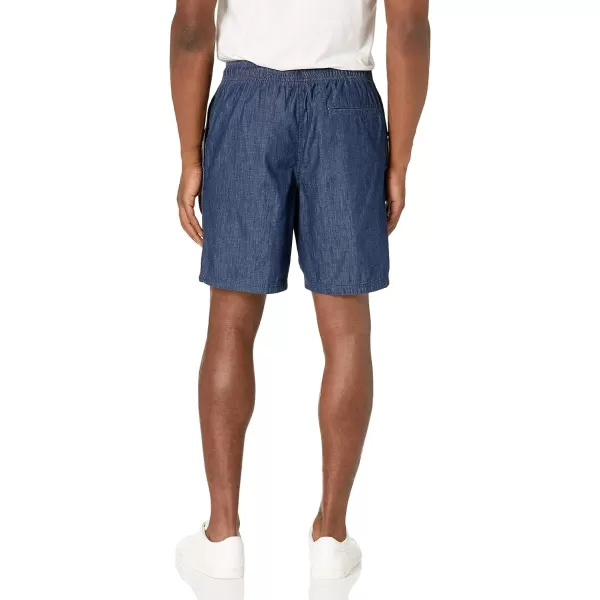 Amazon Essentials Mens Drawstring Walk Short Available in Plus SizeDark Wash Chambray