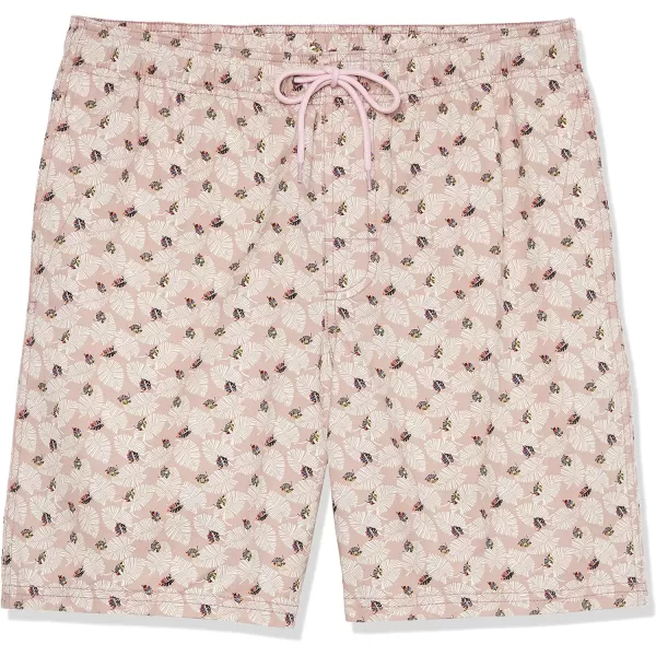 Amazon Essentials Mens Drawstring Walk Short Available in Plus SizeDusty Pink Leaf Print