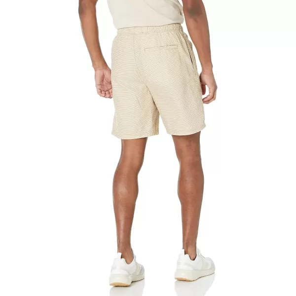 Amazon Essentials Mens Drawstring Walk Short Available in Plus SizeKhaki Brown Stripe