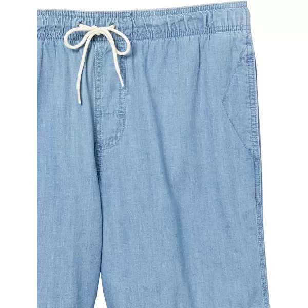 Amazon Essentials Mens Drawstring Walk Short Available in Plus SizeLight Wash Chambray