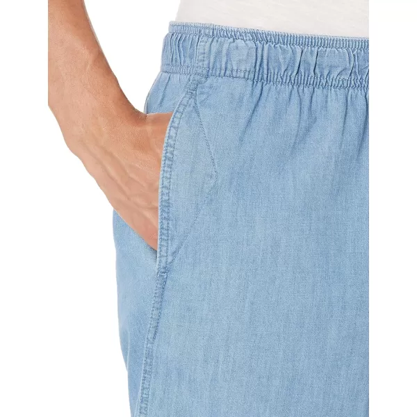 Amazon Essentials Mens Drawstring Walk Short Available in Plus SizeLight Wash Chambray