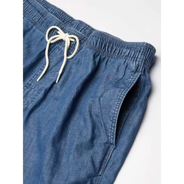 Amazon Essentials Mens Drawstring Walk Short Available in Plus SizeMedium Wash Chambray