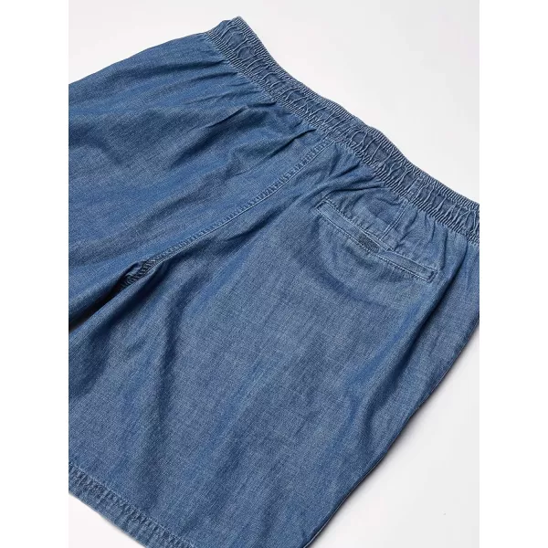 Amazon Essentials Mens Drawstring Walk Short Available in Plus SizeMedium Wash Chambray