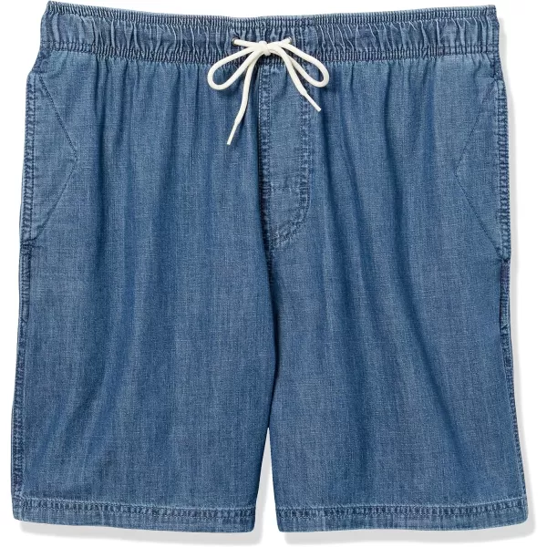 Amazon Essentials Mens Drawstring Walk Short Available in Plus SizeMedium Wash Chambray