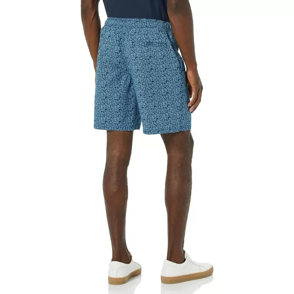 Amazon Essentials Mens Drawstring Walk Short Available in Plus SizeNavyIndigo Palm Tree