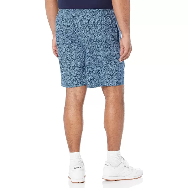 Amazon Essentials Mens Drawstring Walk Short Available in Plus SizeNavyIndigo Palm Tree