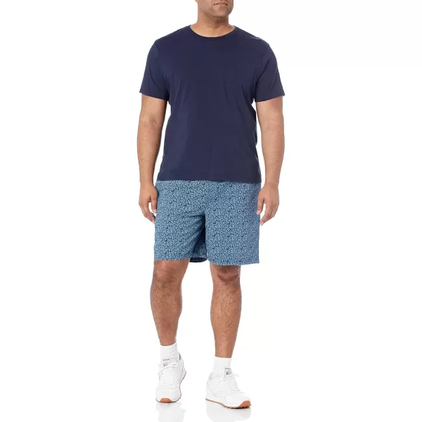 Amazon Essentials Mens Drawstring Walk Short Available in Plus SizeNavyIndigo Palm Tree