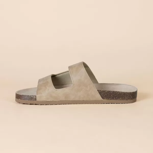 Amazon Essentials Mens Faux Cork Slide SandalTan