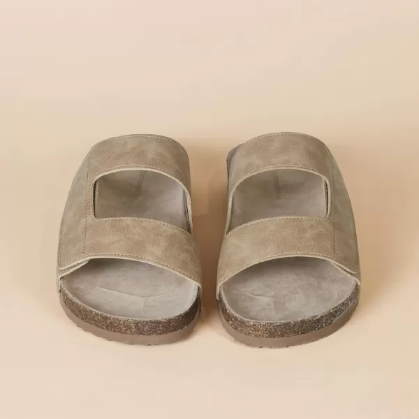 Amazon Essentials Mens Faux Cork Slide SandalTan
